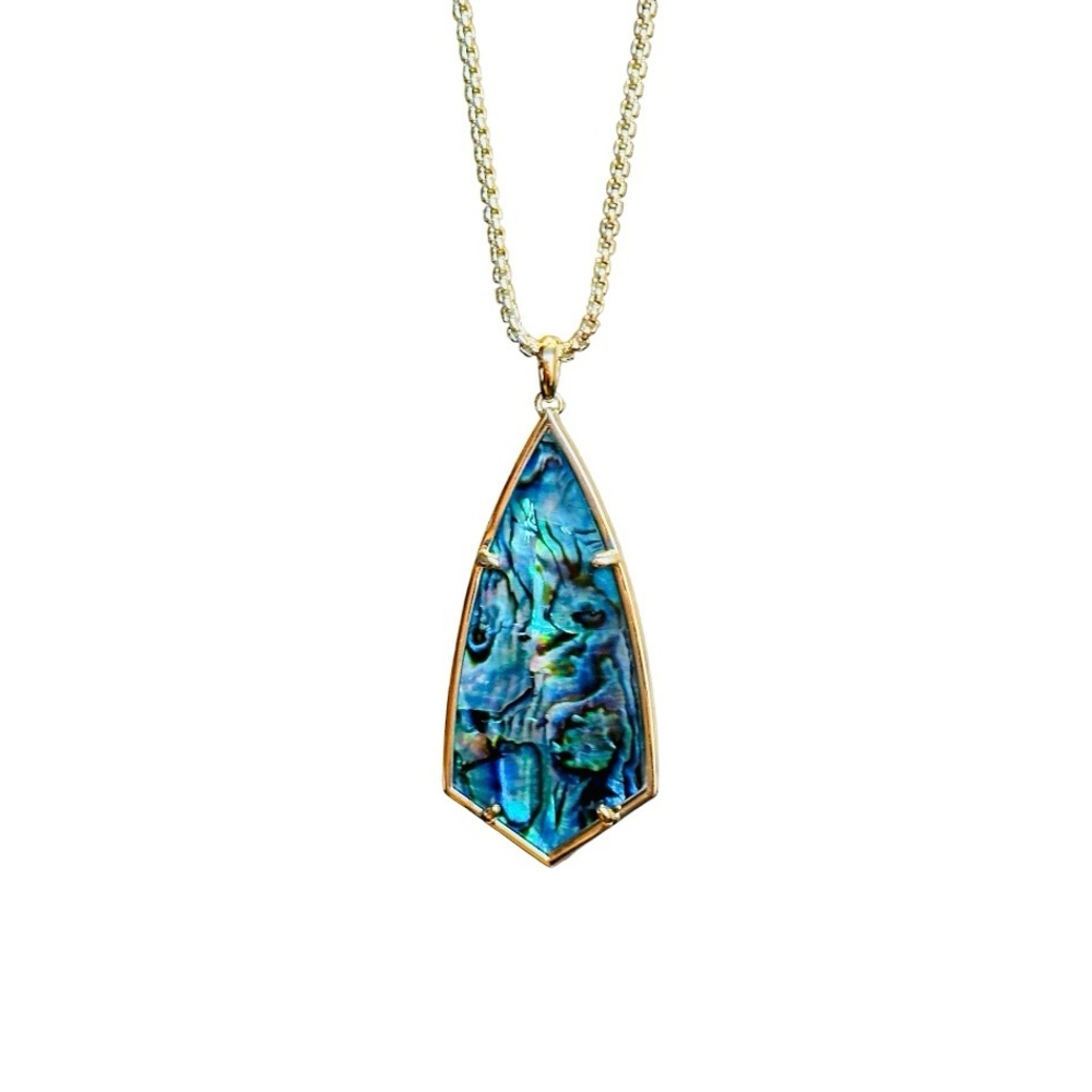 Kendra Scott Carole Abalone Long Pendant Necklace NEW